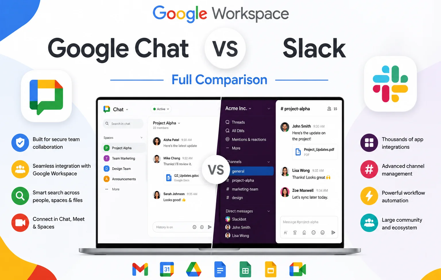 Google Chat vs Slack
