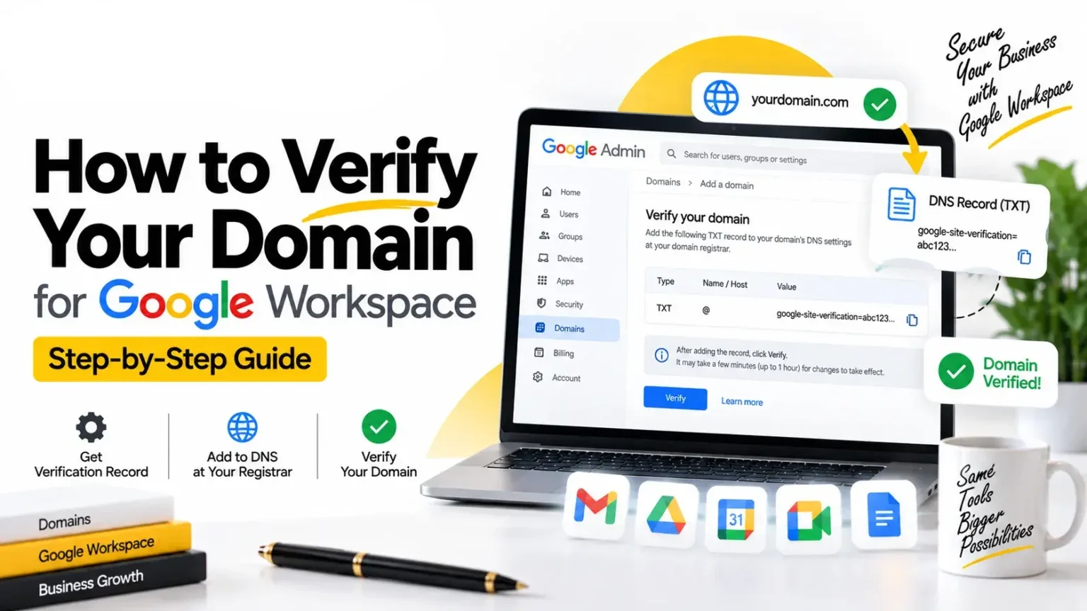 How to Verify Your Domain for Google Workspace